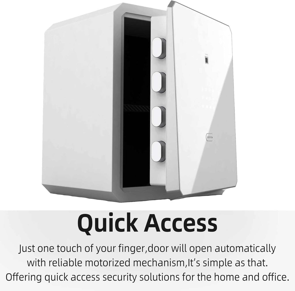 Fingerprint Password Safe Box with Key, Cabinets for Home Offcie,Lock Box,Security Box,Biometric safe,W-series 2.1Cubic feet BOFON