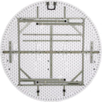 Bolero 5Ft Diameter Round Centre Folding Table Restaurant Bar CafпїЅ Commercial | Rust-resistant steel frame and UV-stable HDPE top ensure long-lasting outdoor use with quick, hassle-free setup.