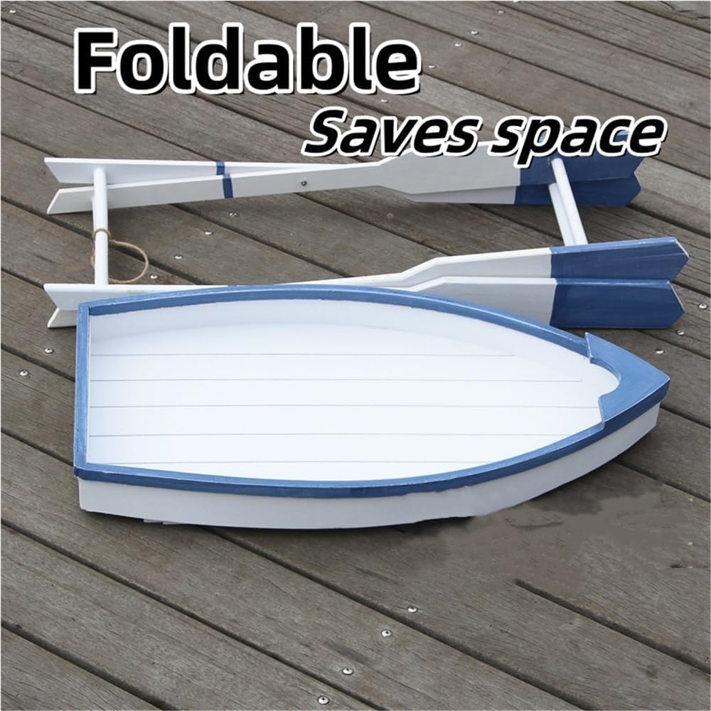 Wooden Ship Shape Side Table, Small Tables for Small Spaces, End Table for Li...