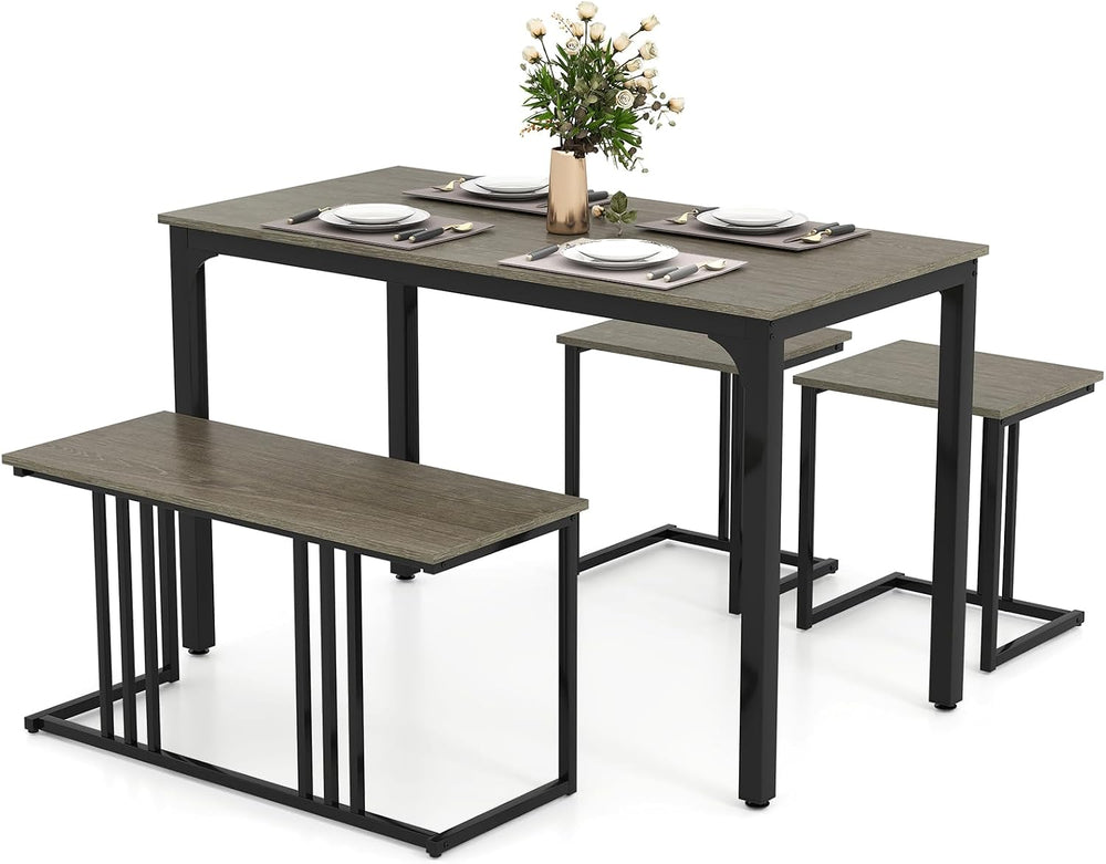 Giantex 4-Piece Dining Table Set for 4, Modern Kitchen Table and Chairs, Nest...