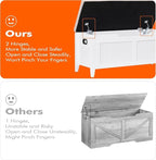 GAOMON 39.4" Storage Benches Entryway Bench with Cushion, 2 Safety Hinges, Storage Trunk, Shoe Bench Storage Chest for Entryway, Living Room, Bedroom, White