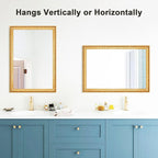 Gold Vintage Mirror, Traditional Antique Wall Mirrors with Ornate Gold Frame, Bathroom Decorative Mirrors for Wall Decor, 39.7'' x 27.9''