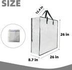 GONGKANGYUAN 25 Gallon Large Clear Storage Bags with Zipper and Handles, Blanket Bags for Closet Storage, Underbed Storage Organizer for Clothes Pillow Bedding Christmas Wreath