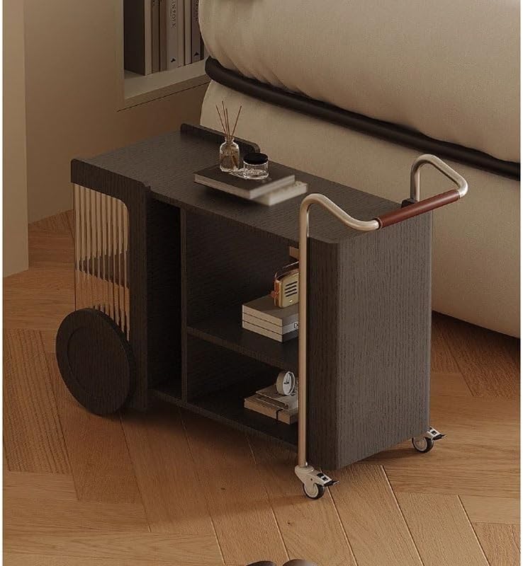 Tiny Side Table Modern Trolley Rack Simple Mobile Side Table Cabinet Home Liv...