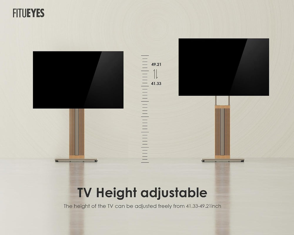 FITUEYES Floor TV Stand for 32-65" TV with Hidden Back Storage,Morandi G...