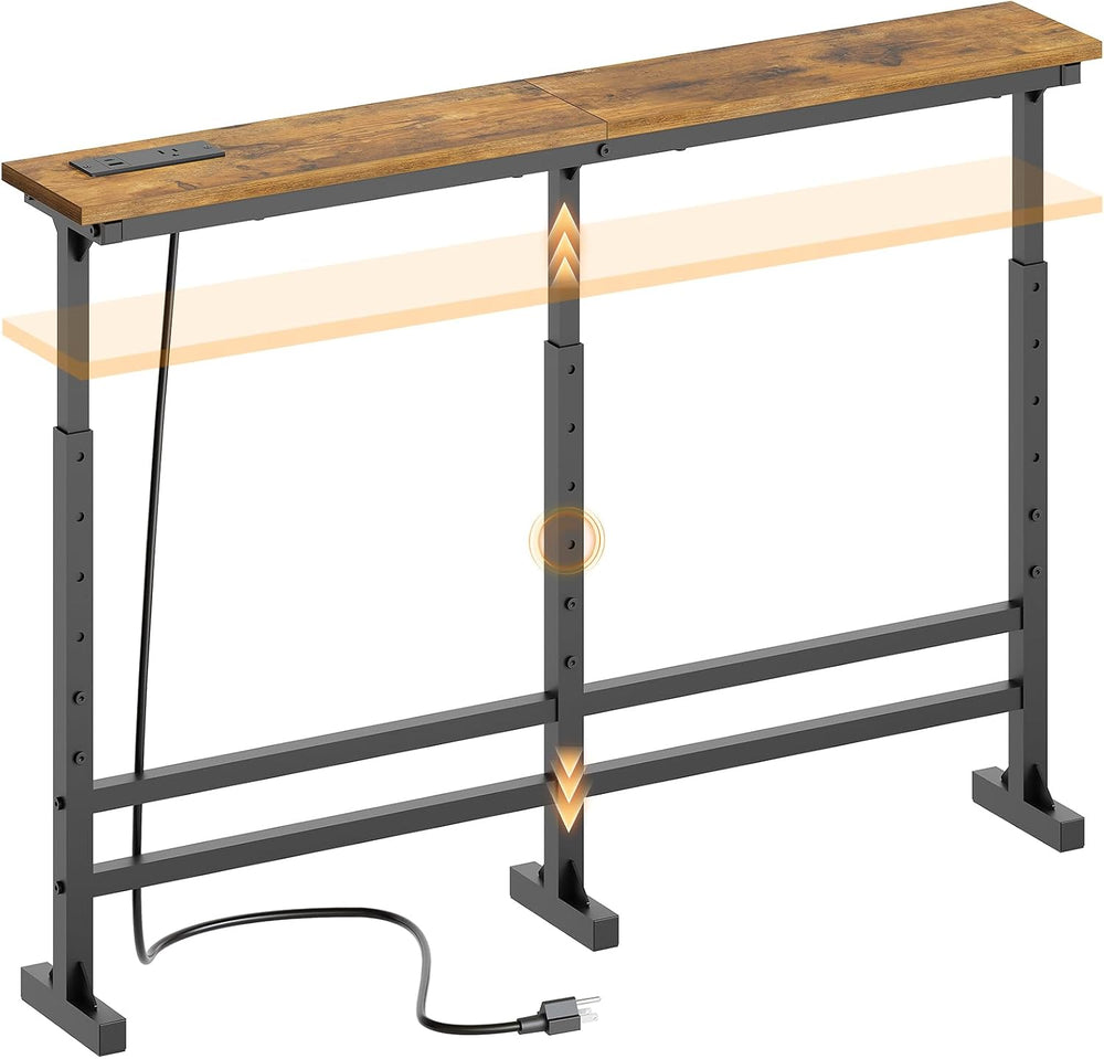 YATINEY 39.4" Console Table with Adjustable Height (27.6"-35.4&quot...