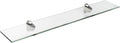 Spancraft Glass H-6x24-Brushed Steel Heron Glass Shelf, Brushed Steel, 6" x 24"