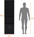 Tall Narrow Cabinet multistorage with Wine Storage, Kitchen Wine Sideboard Pantry Locker,for Kitchen Home