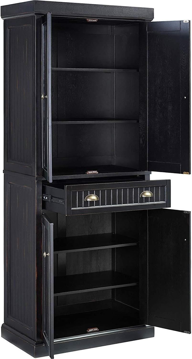 Maykoosh Kitchen Pantry Cabinet - Large Storage, Adjustable Shelves, Distress...