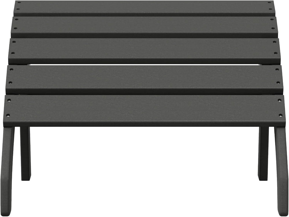 WestinTrends Dylan Outdoor Patio HDPE Adirondack Ottoman Footrest, Gray