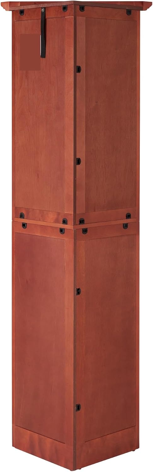 Mid-Century 4-Tier Pantry Storage Cabinet, Corner Cabinet and Adjustable Shel...