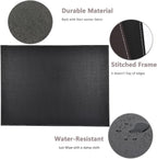 KINGFOM Desk Pad & Mat 24" x 18" Protector Large Mouse Pad PU Leather for Desktops and Laptops (Black)