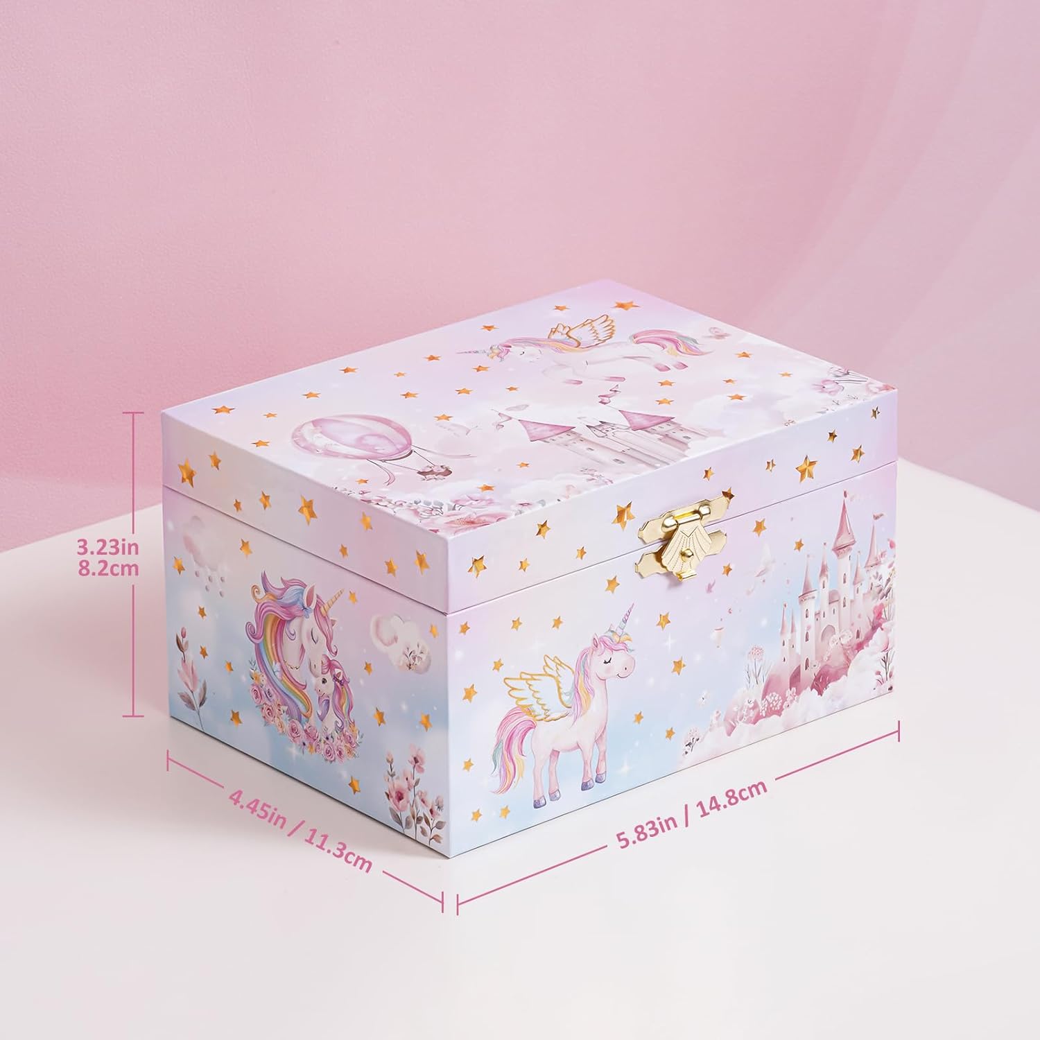 ProCase Unicorn Jewelry Box for Girls, Kids Musical Jewelry Boxes with Spinning Unicorn Doll, Birthday Gifts for Little Girls Children Toddler Ages 3 4 5 6 7 8 -Unicorn (Box Only)