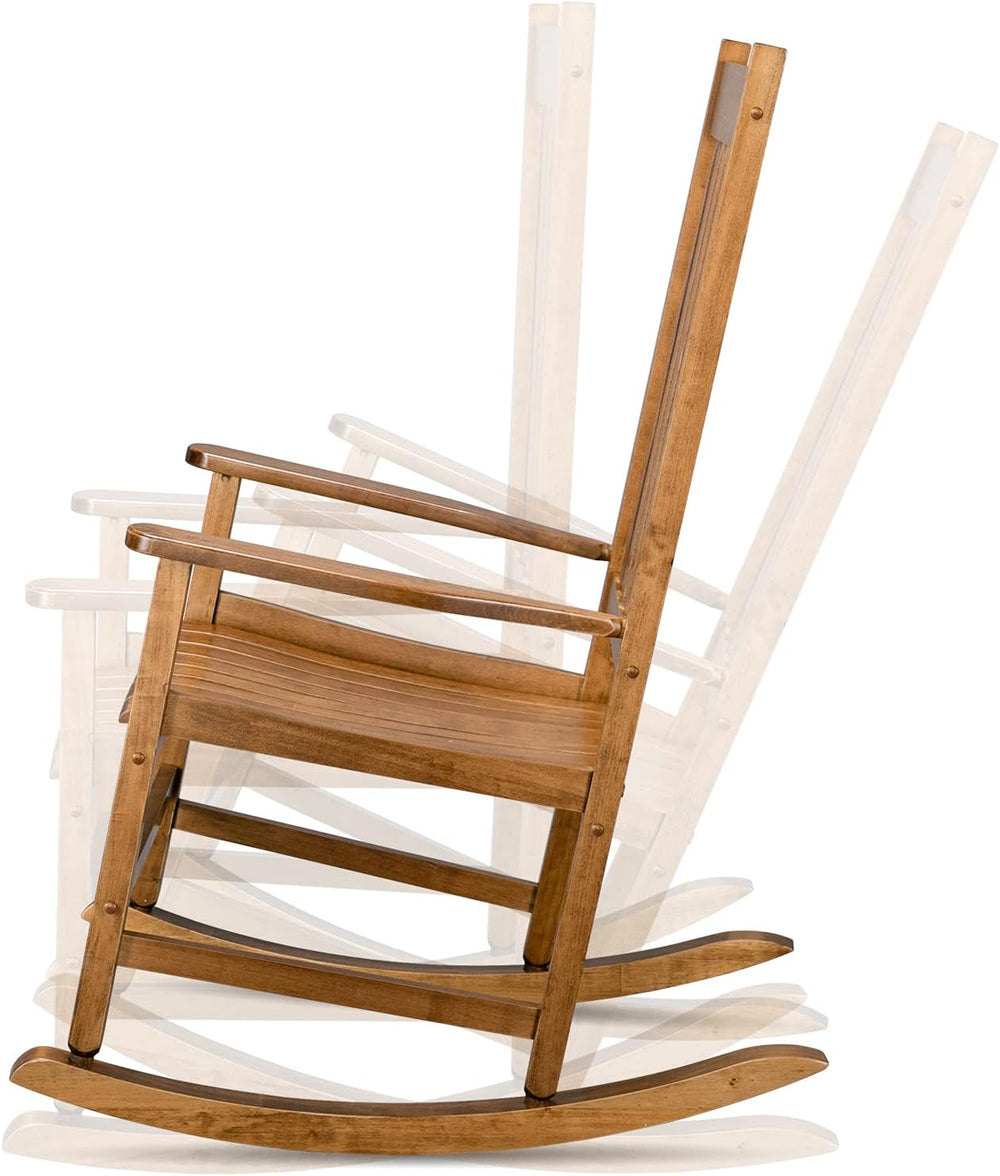Rocking Chair Wooden Frame Chair Indoor and Outdoor,Outdoor Rocking Chair, Pa...