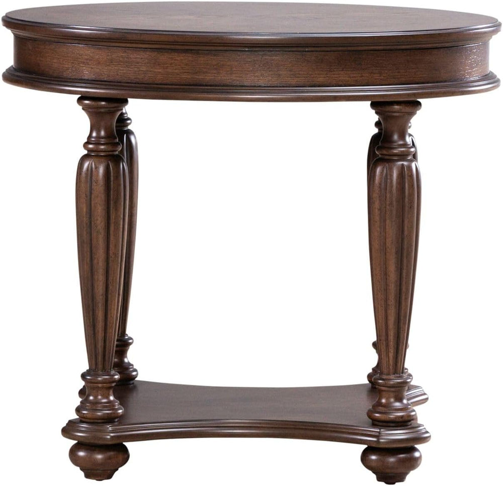 Liberty Furniture Allington Oval End Table for Living Room - Satin Sienna