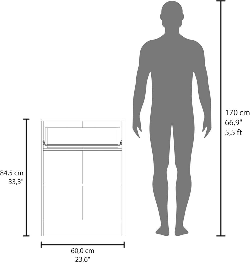 DEPOT E-SHOP 24" Barbados Pantry Cabinet 33" H with Top Drawer, Dou...