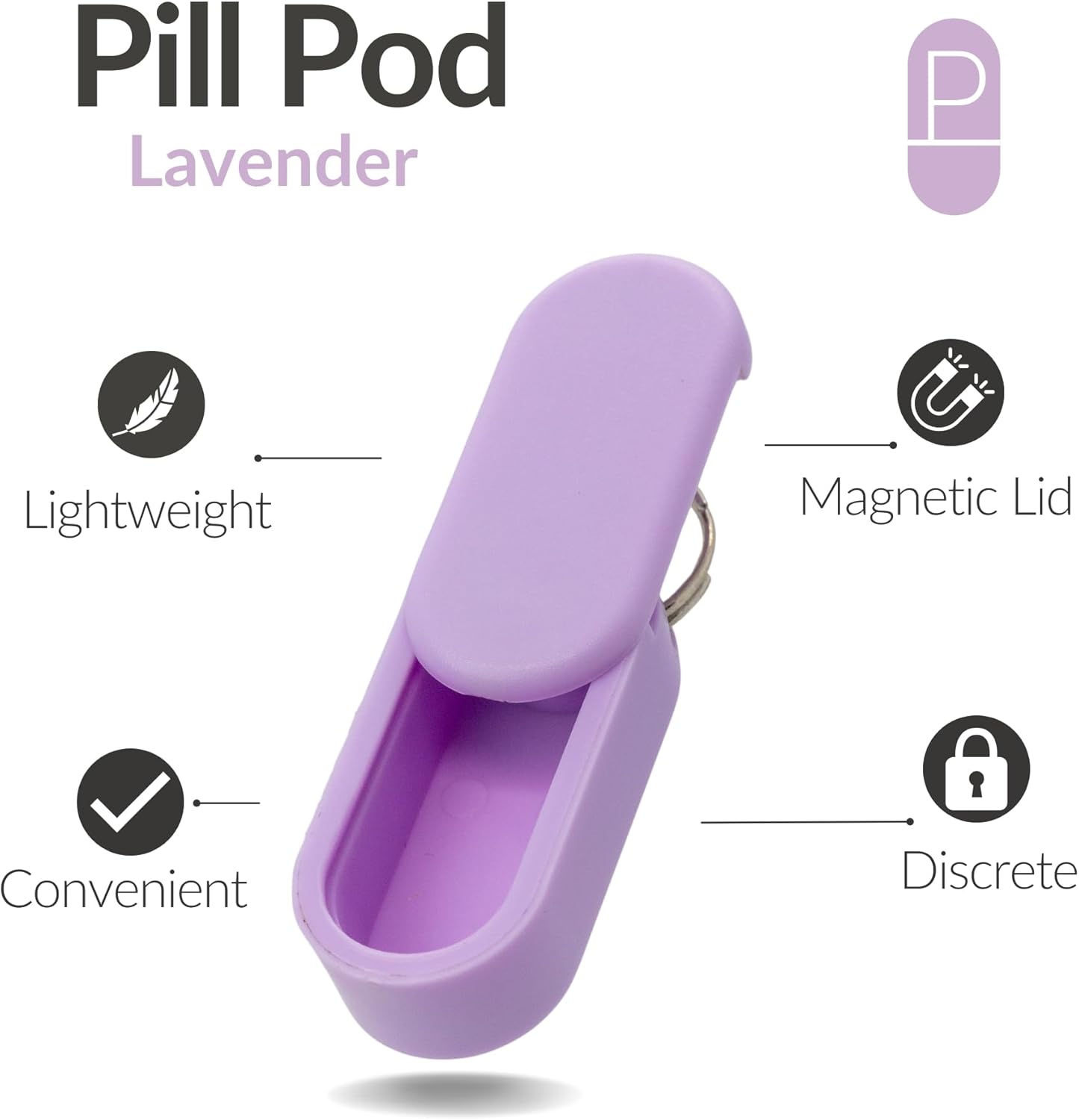 Keychain Pill Holder: Micro-Sized & Lightweight | Enhanced Strength with Stronger Magnets | Portable Daily Medication Storage (Summer 3 Pack)