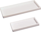 Countertop and Vanity Tray - 2 PC (11” and 7”) Shatterproof Silicone Kitchen and Bathroom Trays for Counter, Kitchen Soap Dispenser Tray, Vanity Trays for Bathroom, Perfume Key Tray