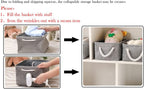 combocube 16 x 12 x 12 Inch Fabric Storage Bins for Shelves, Linen Storage Organizer Storage Basket with Ropes for Laundry, Home, Closet, Office, Clothes, Toys Organizer