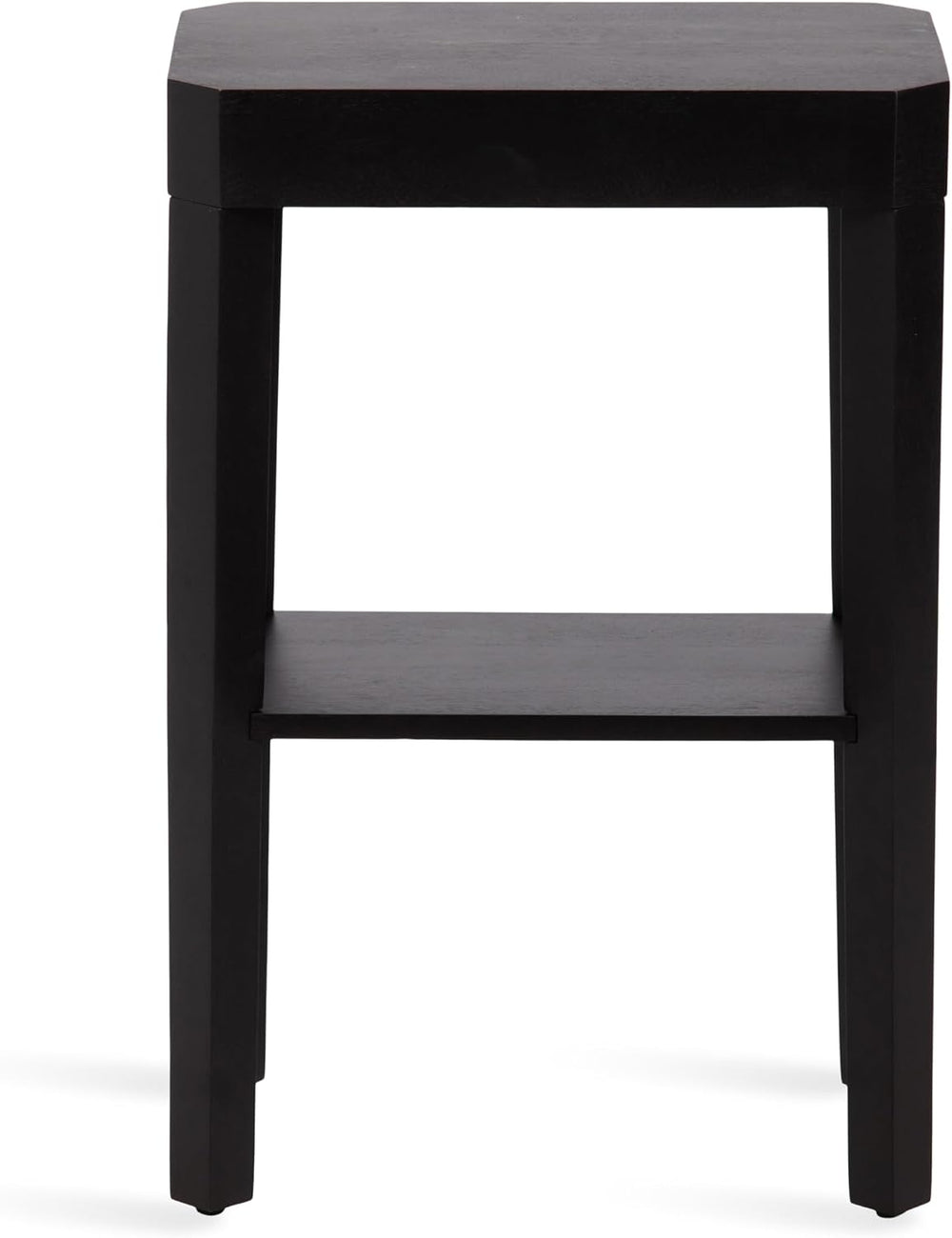 Kate and Laurel Talcott Modern Rectangle Wood Side Table, 16 x 10 x 25, Black...