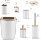 IMAVO Bathroom Accessories Set,White Bathroom Set,11 Pieces Bathroom Accessory Set,Trash Can for Bathroom Accessories Décor and Housewarming Gifts