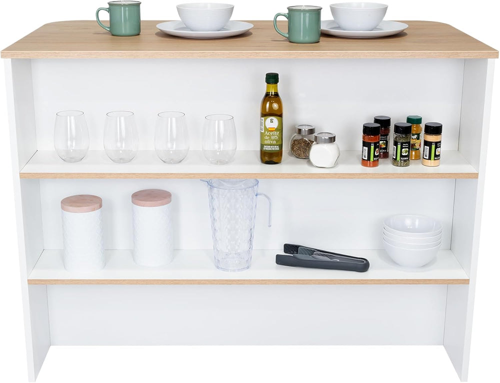 Kitchen Bar Dayton, Kitchen, White/Light Pine