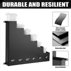 Cable Zip Tie Storage Holder Rack Metal Zip Tie Organizer Wall Mount Pockets with Screws for Workshop Shed Garage Home Ties, Ties and Tools Not Include(Black,14 x 13 Inch,6 Pockets)