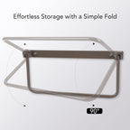 aqxreight Foldable RV Shoe Rack Wall Mounted, Aluminum Alloy Space Saving Organizer, Hanging Shoe Storage Shelf for RV, Travel Trailer, Yacht - Pair of Shoe Holders for All Types of