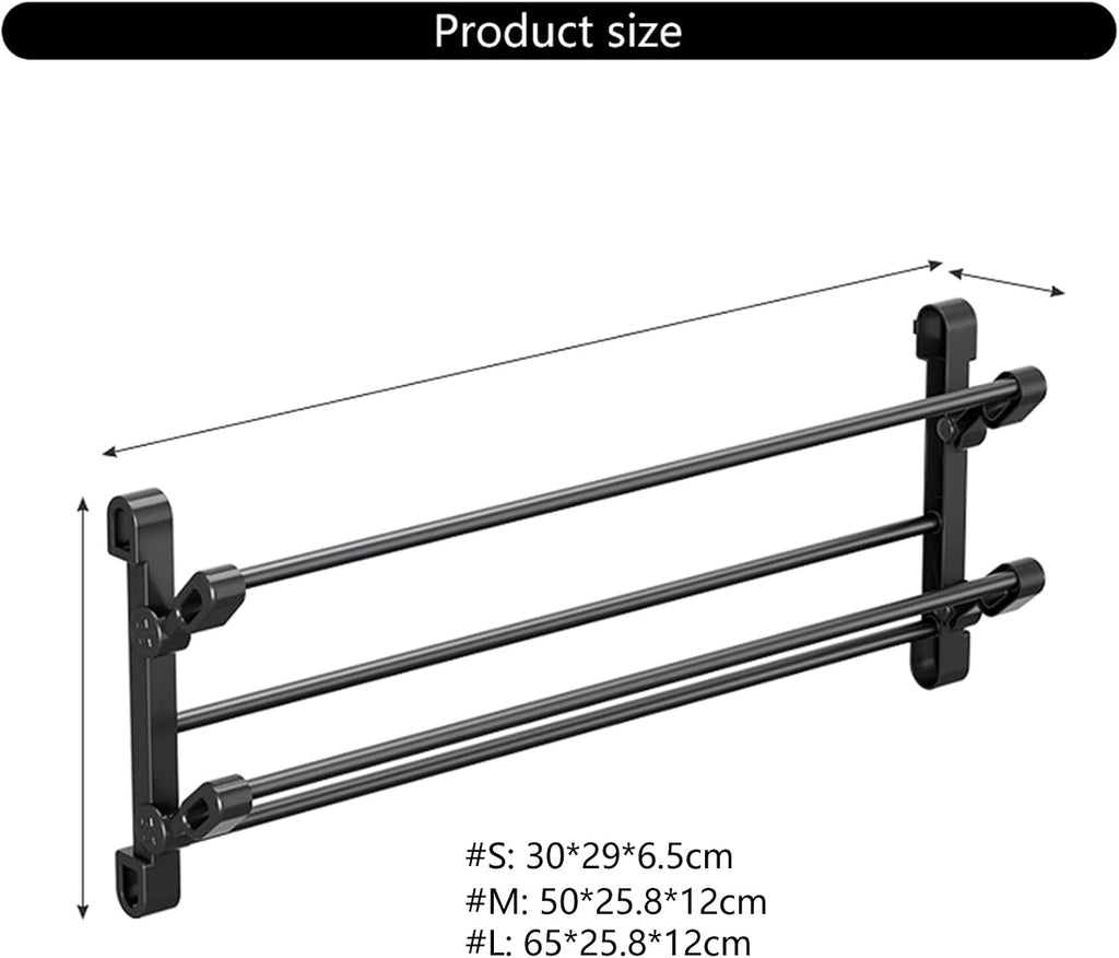 Portable Space Saving Wall Shoe Rack Foldable 2 Tiers Designs for Slipper and Light Shoes Without Drill Installation Multifunctional Shoe Rack