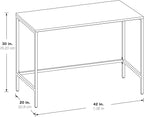 OSP Home Furnishings Contempo 42-Inch Desk, Ash