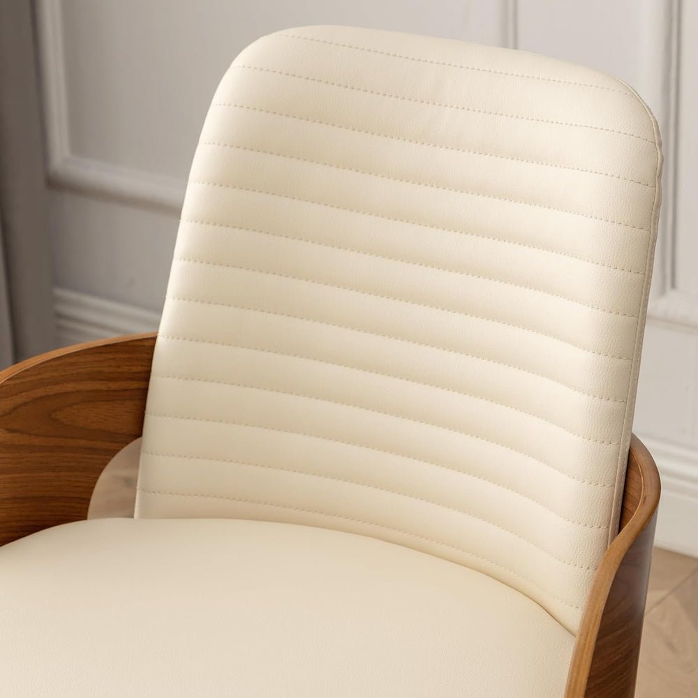 Dining Room Chairs,Mid Century Modern Kitchen Chair,Upholstered Faux Leather ...