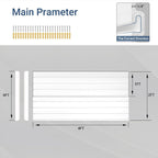 4FT x 2FT Modern White PVC Slatwall Panel, Wall Mounted, 1 Shelf, Garage Storage, 75 lbs Weight Capacity