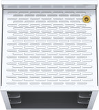 AmGood 22-1/2 in. x 24 in. x 30 in Stainless Steel Glass Rack Storage Cabinet with Rack Slides