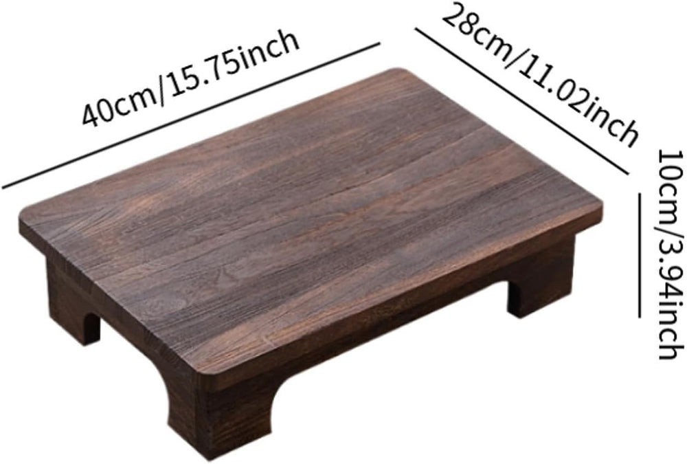 Low Wooden Tea Table, Elegant, Stable, Minimalist Stool, Lightweight Floor Ta...
