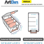ArtBin Semi Satchel Portable Craft Organizer with 3 Dividers - Clear Plastic Storage Case for Art & Craft Supplies