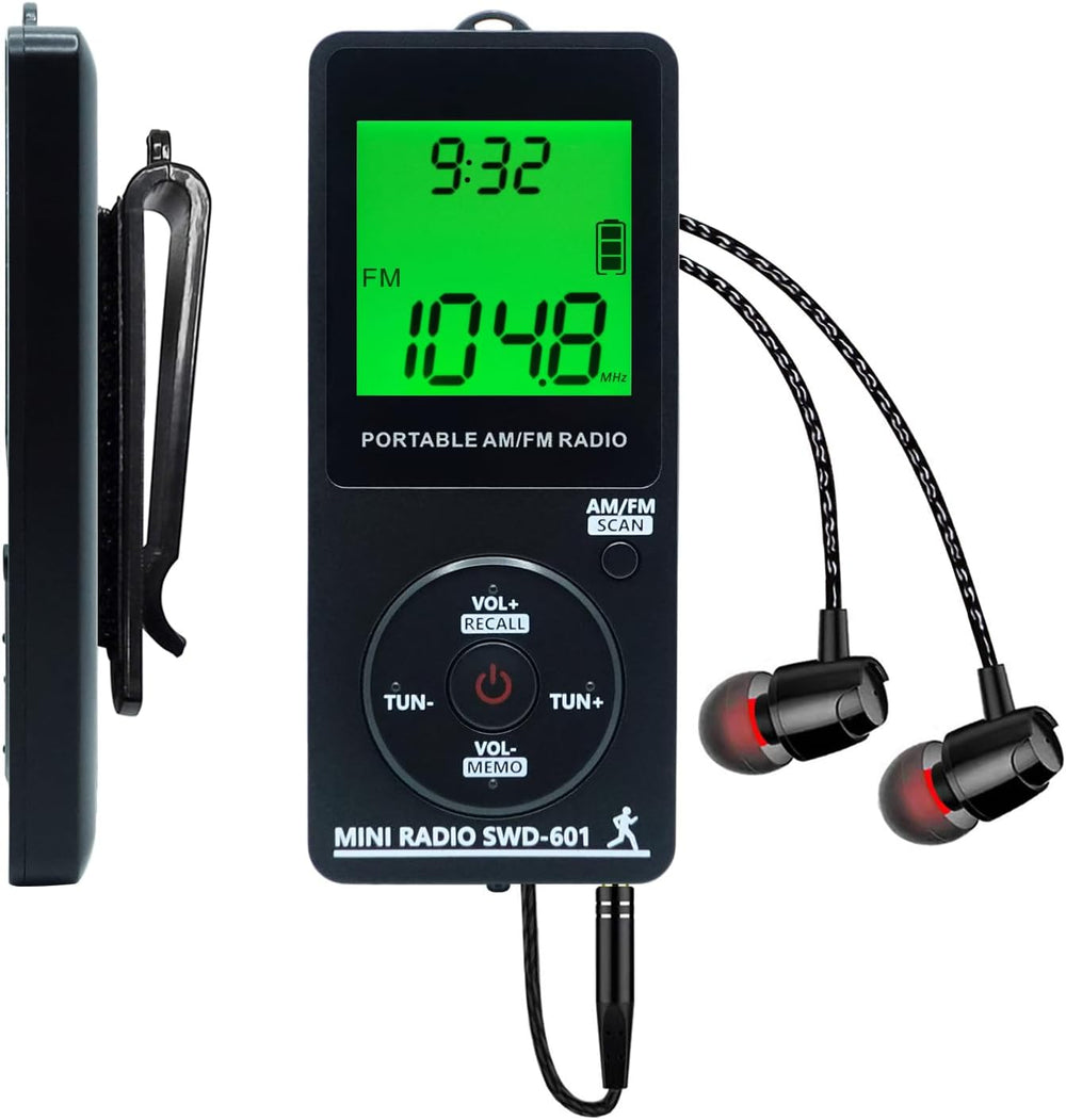 Personal Portable Radio AM FM, Rechargeable Mini Radio with Great Reception