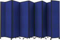 Versare Room Divider 360 Portable Wall Partition | Folding Panels | Large Freestanding Divider | Locking Wheels | Temporary Room Separator