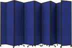 Versare Room Divider 360 Portable Wall Partition | Folding Panels | Large Freestanding Divider | Locking Wheels | Temporary Room Separator