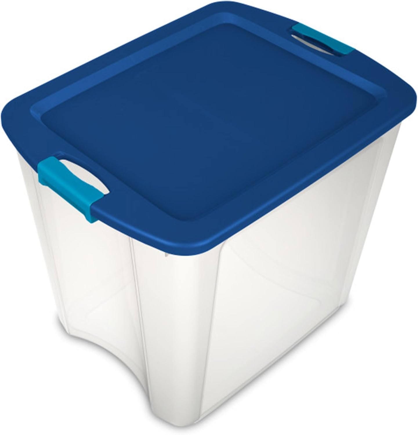 Sterilite 4-Pack Latch and Carry, Clear Plastic Storage Bins with Latching Lids and Full-Grip Handles, 27 Gallon