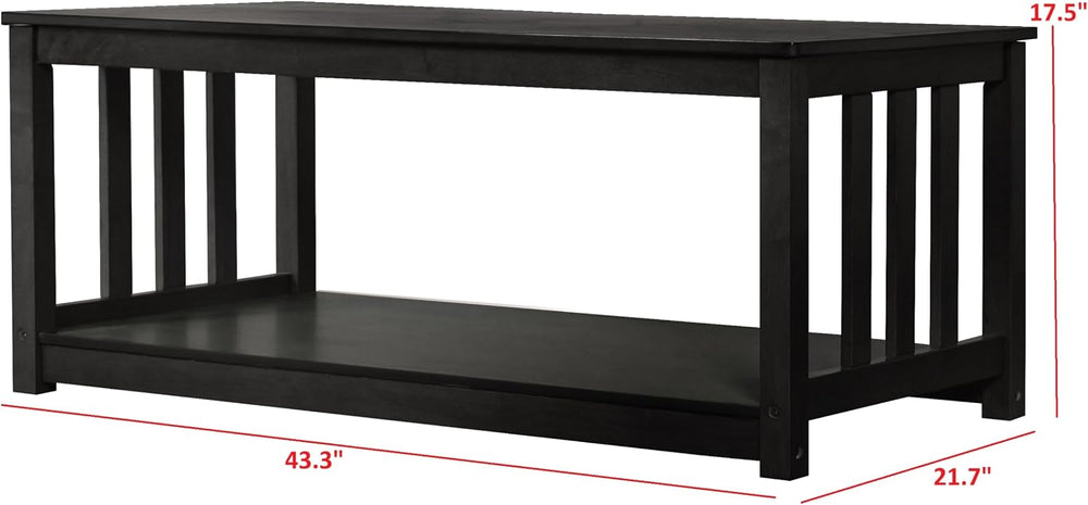 HOME DESIGN Ottawa 3 Piece Coffee Table Set with 2 End Tables and Lower Shelf...