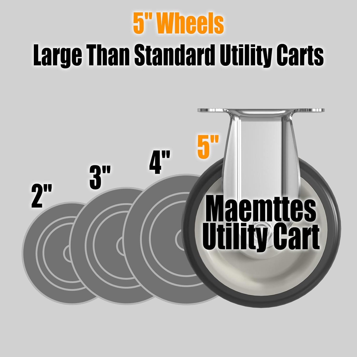 34"*17" Heavy Duty Utility Cart, 2 Shelf Plastic Rolling Cart Tool Cart with Ergonomic Handle 5" Swivel Casters 4 Hooks 1000lbs Capacity for Garage, Warehouse, Cleaning