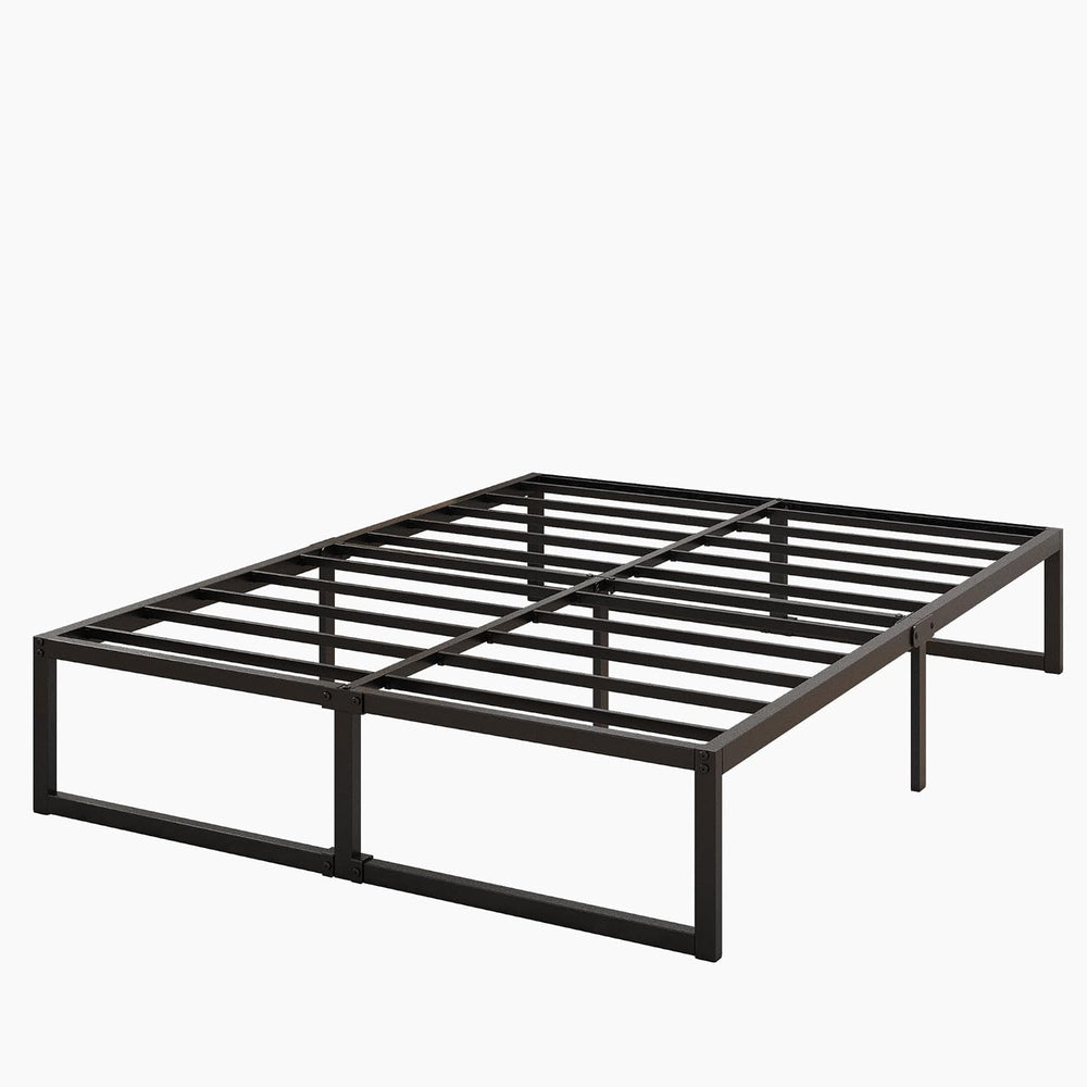 Lutown-Teen 14 Inch Queen Bed Frame with Heavy Duty Steel Slat Support