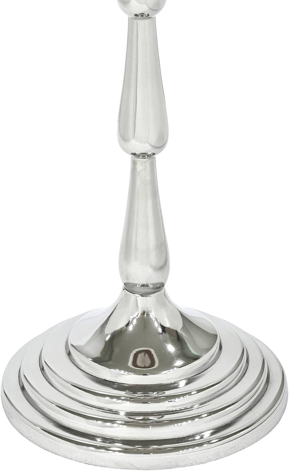 Silver Drink Table with White Marble Top | Decorative Modern End Table | Alum...