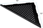 FerdY 2-Pack 10" Matte Black Recessed Corner Shower Shelf, for Tiled Bathroom Walls, 304 Stainless Steel Floating Shelf, Shower Caddy Storage Shelves, No Drilling Required, Point Triangle