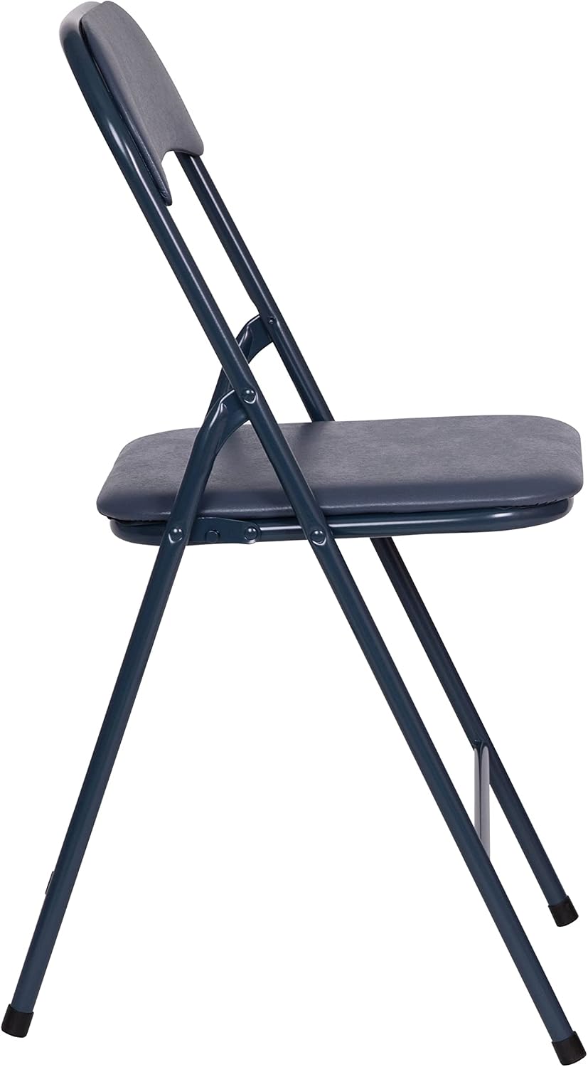 Flash Furniture Madison 5-Piece Folding Card Table and Chair Set, Navy | Port...