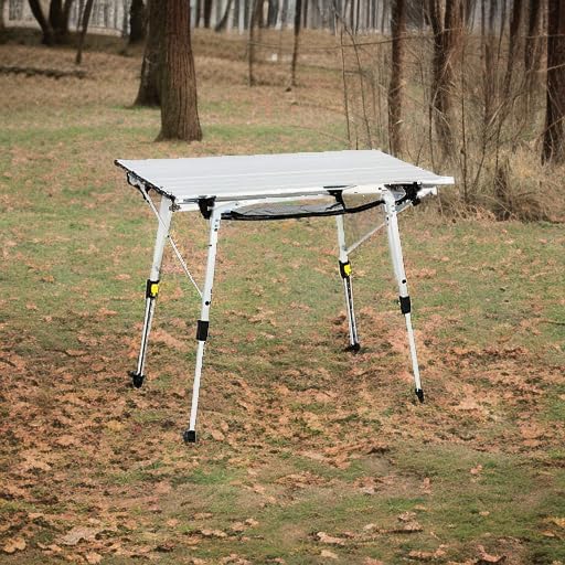Portal Outdoor Folding Portable Picnic Camping Table with Adjustable Height A...