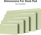 Aothia Faux Leather Desk Mat – Large Mouse Pad, Non-Slip PU Leather Blotter, Waterproof Writing Surface for Office and Home (Grass Green, 47.2" x 23.6")