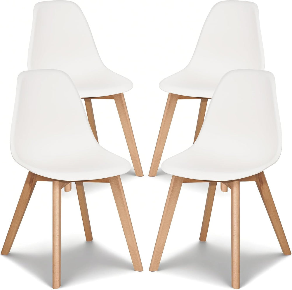 VECELO Dining Chairs Set of 4, Mid-Century Modern Kitchen & Dining Room C...