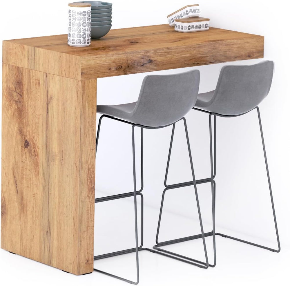 Mobili Fiver, Evolution Kitchen Peninsula 47.2 x 23.6 in, Rustic Oak, Made in...