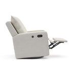 Storkcraft Timeless Recliner Swivel Glider with USB Charging Ports, Ivory | USB-C and USB-A Charging Port, 360-Degree Metal Swivel Base, Manual Extending Foot Rest, Glider Rocking Chair